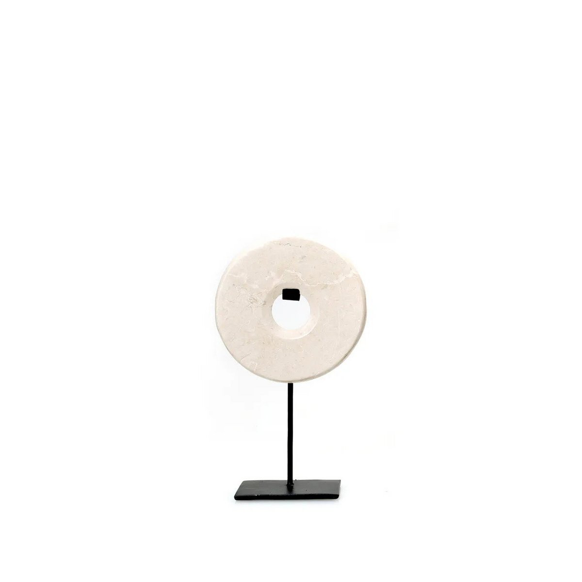 The Marble Disc on Stand - White - S - LUXONAS HOME
