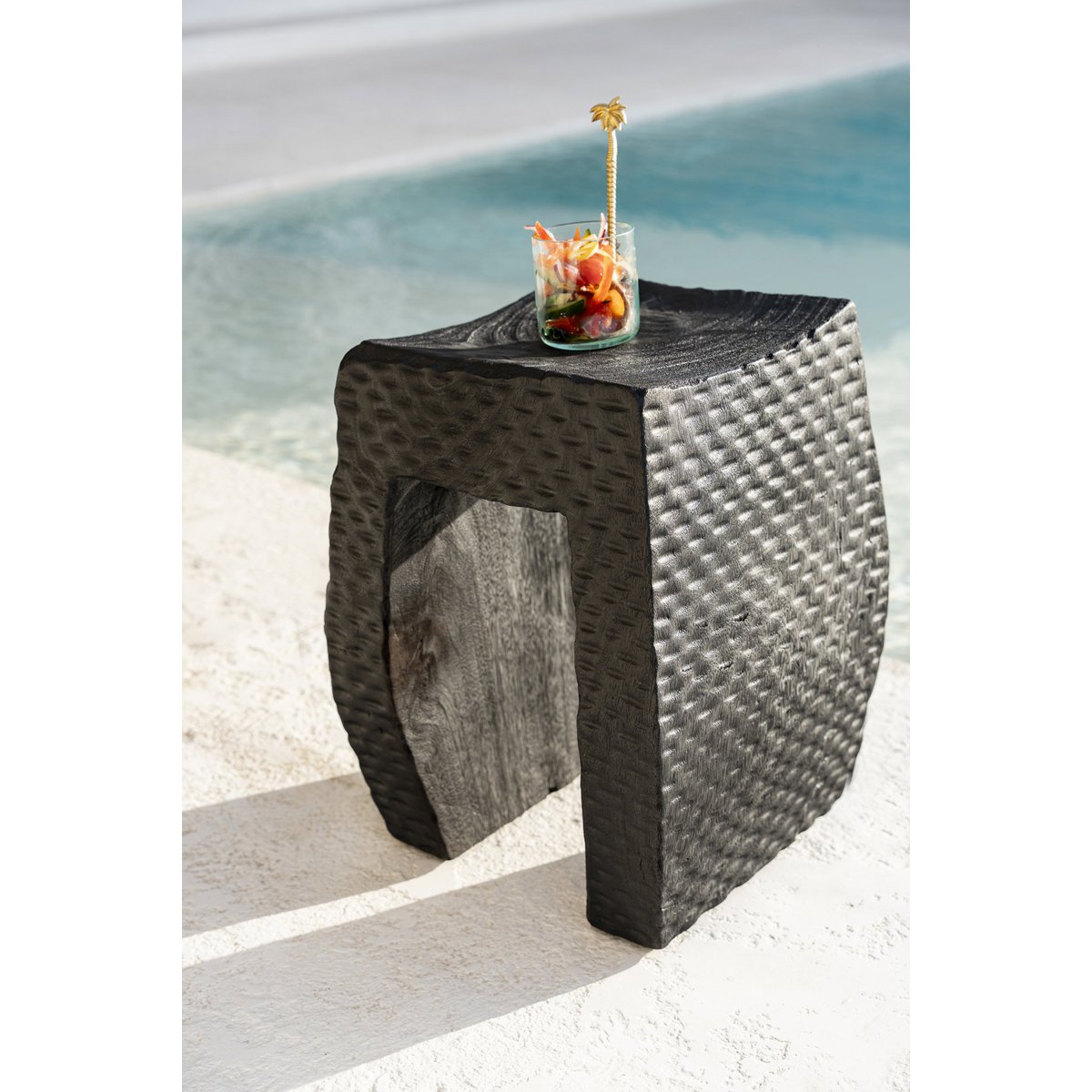 The Montano Stool - Black - LUXONAS HOME
