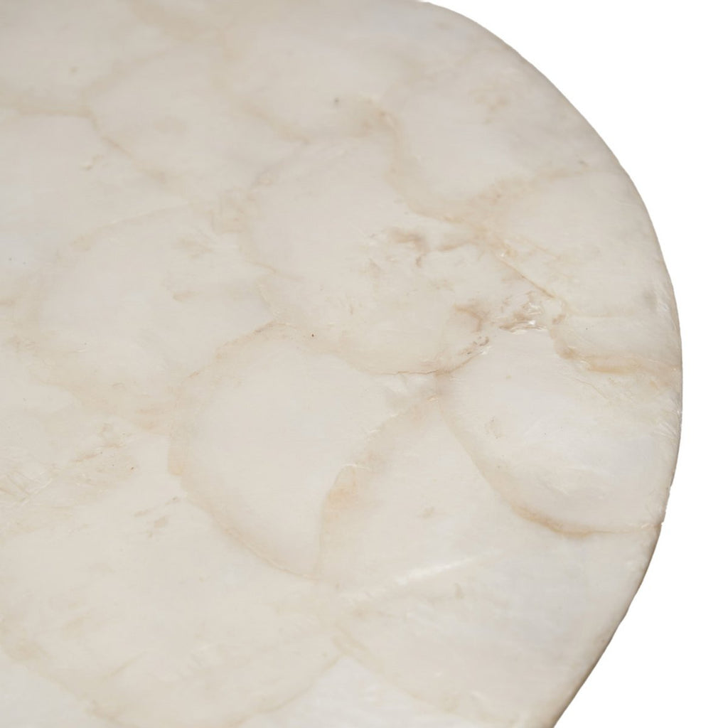 The Mother of Pearl Coaster - White - LUXONAS HOME