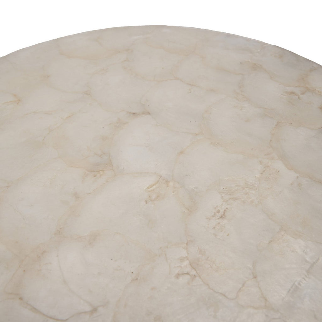 The Mother of Pearl Coaster - White - LUXONAS HOME