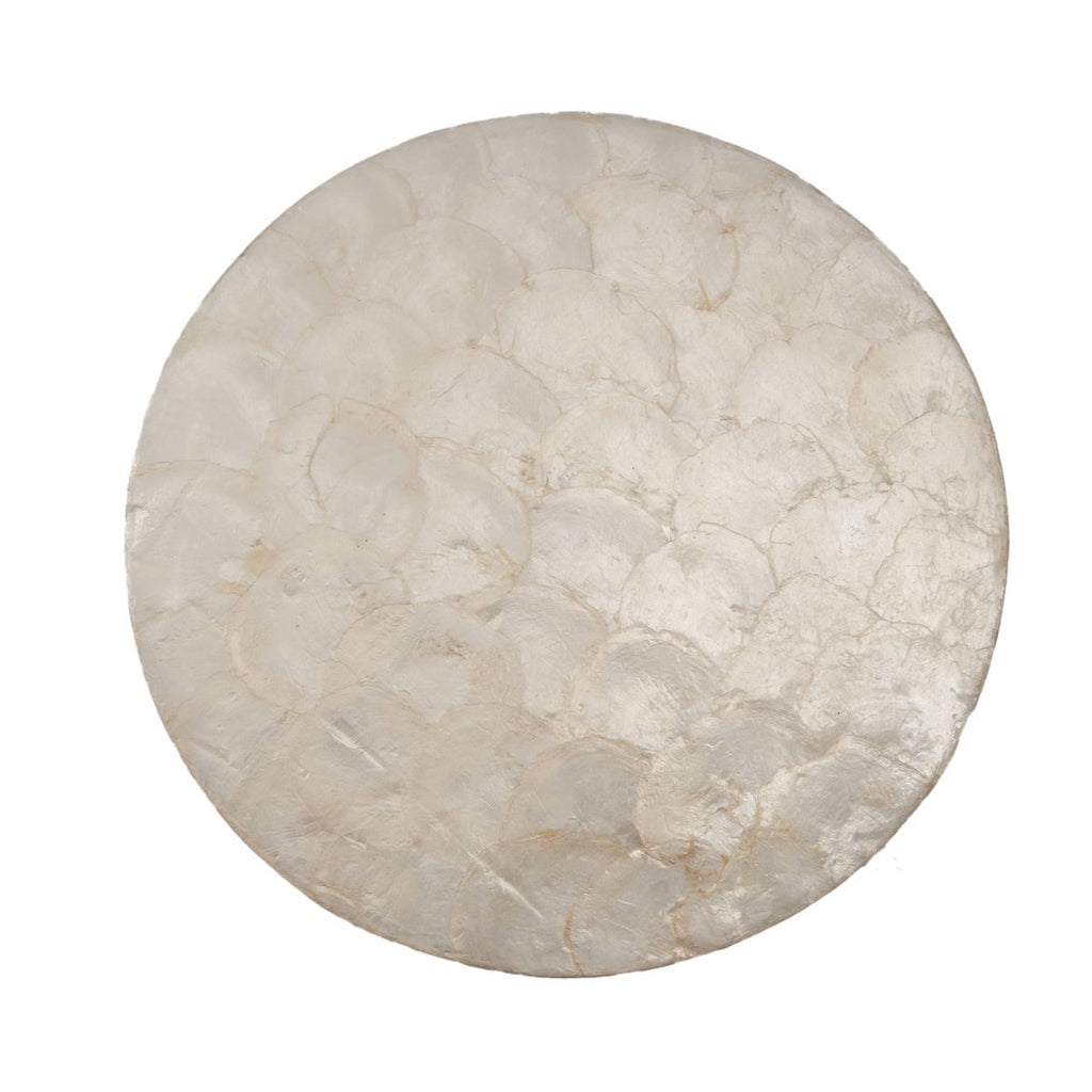 The Mother of Pearl Coaster - White - LUXONAS HOME