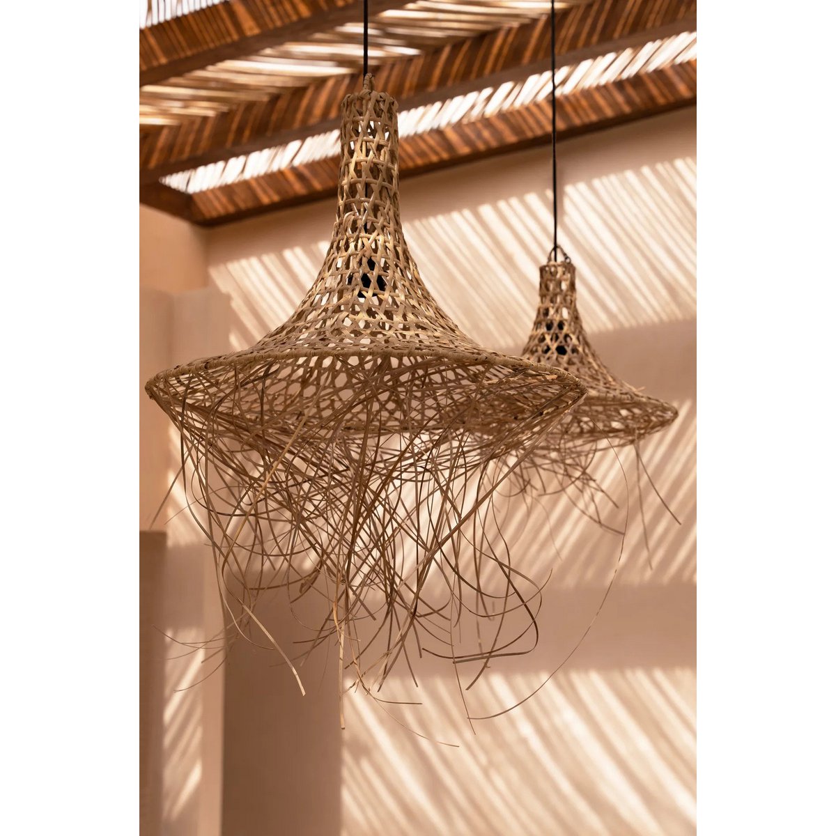 The Mykonos Pendant - Natural - L - LUXONAS HOME