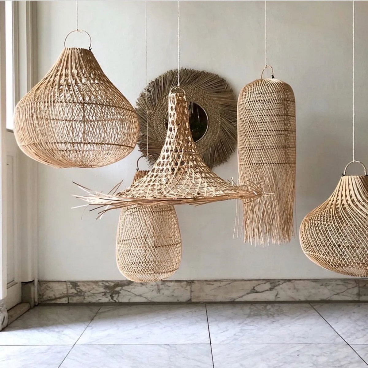The Mykonos Pendant - Natural - M - LUXONAS HOME