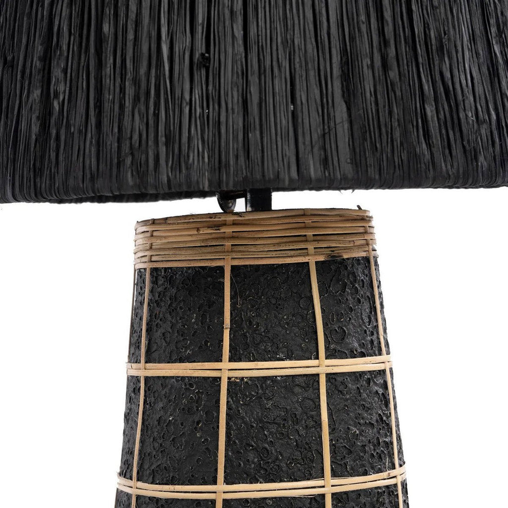 The Naxos Table Lamp - Black Natural - LUXONAS HOME