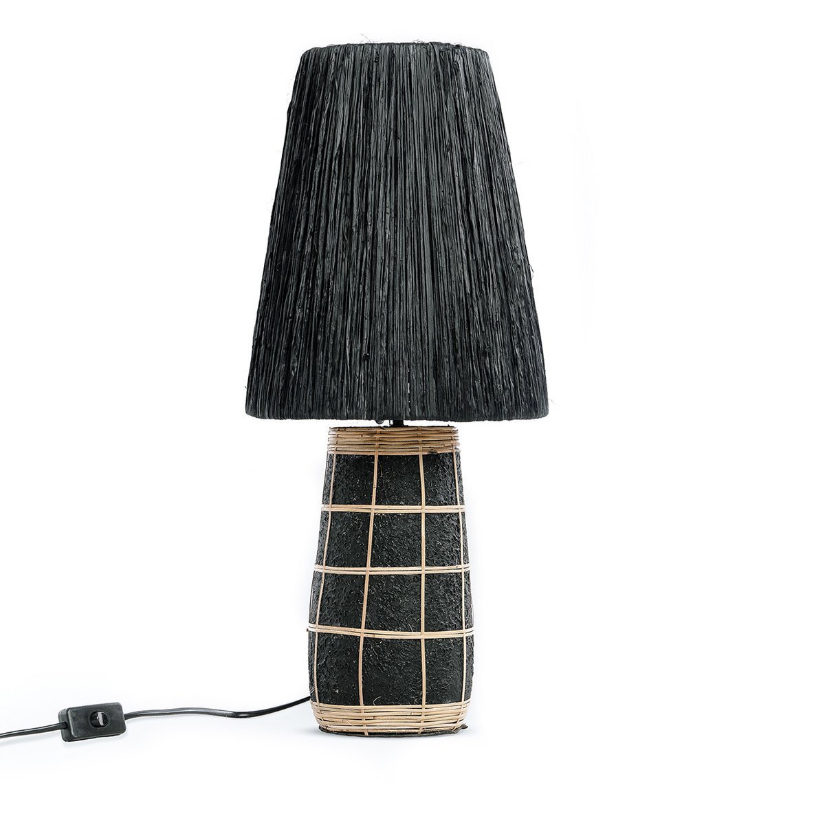 The Naxos Table Lamp - Black Natural - LUXONAS HOME