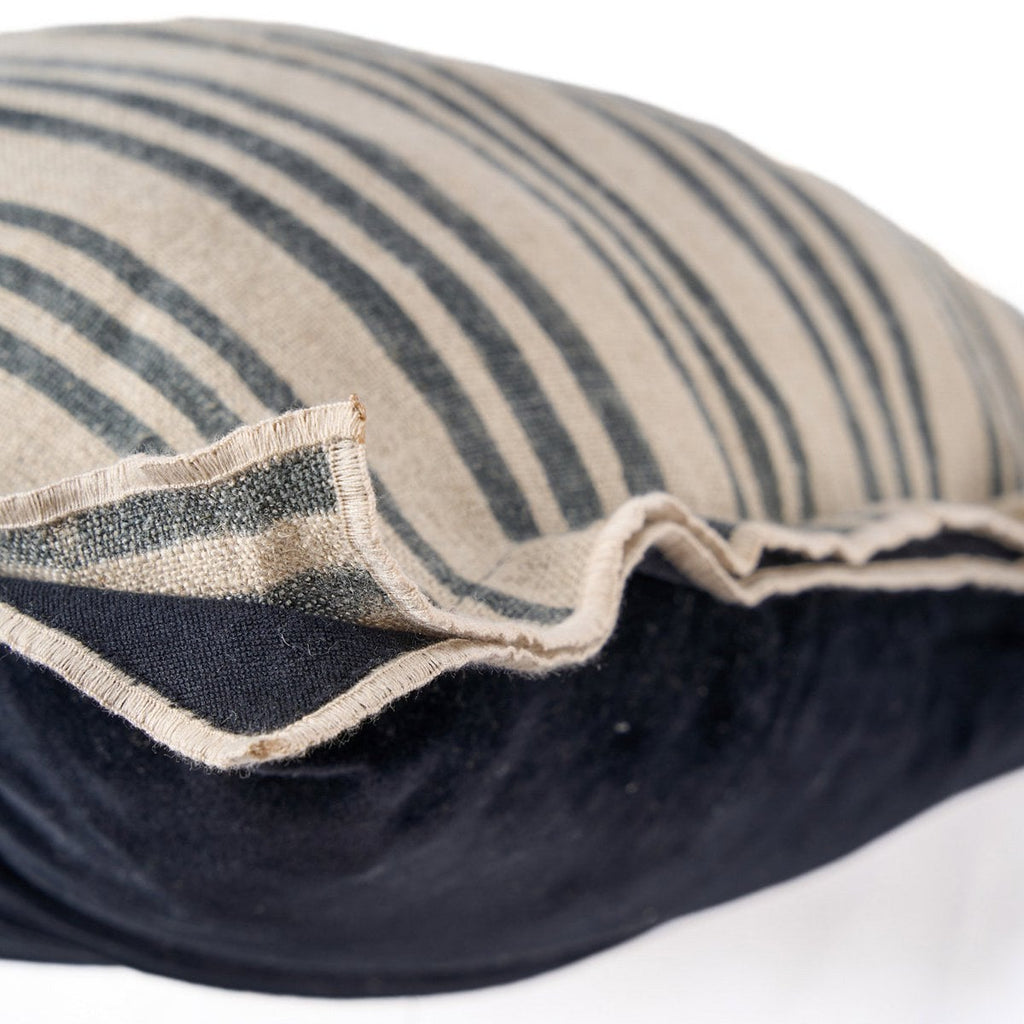The Nordic Stripe Cushion Cover - Natural Black - 50x50 - LUXONAS HOME