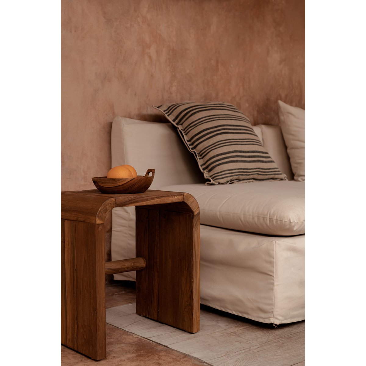 The Nordic Stripe Cushion Cover - Natural Black - 50x50 - LUXONAS HOME