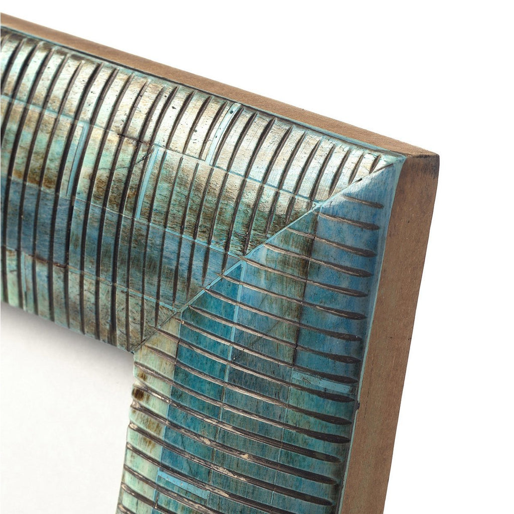 The Ocean Ripple Frame - Turquoise - 10x10 - LUXONAS HOME