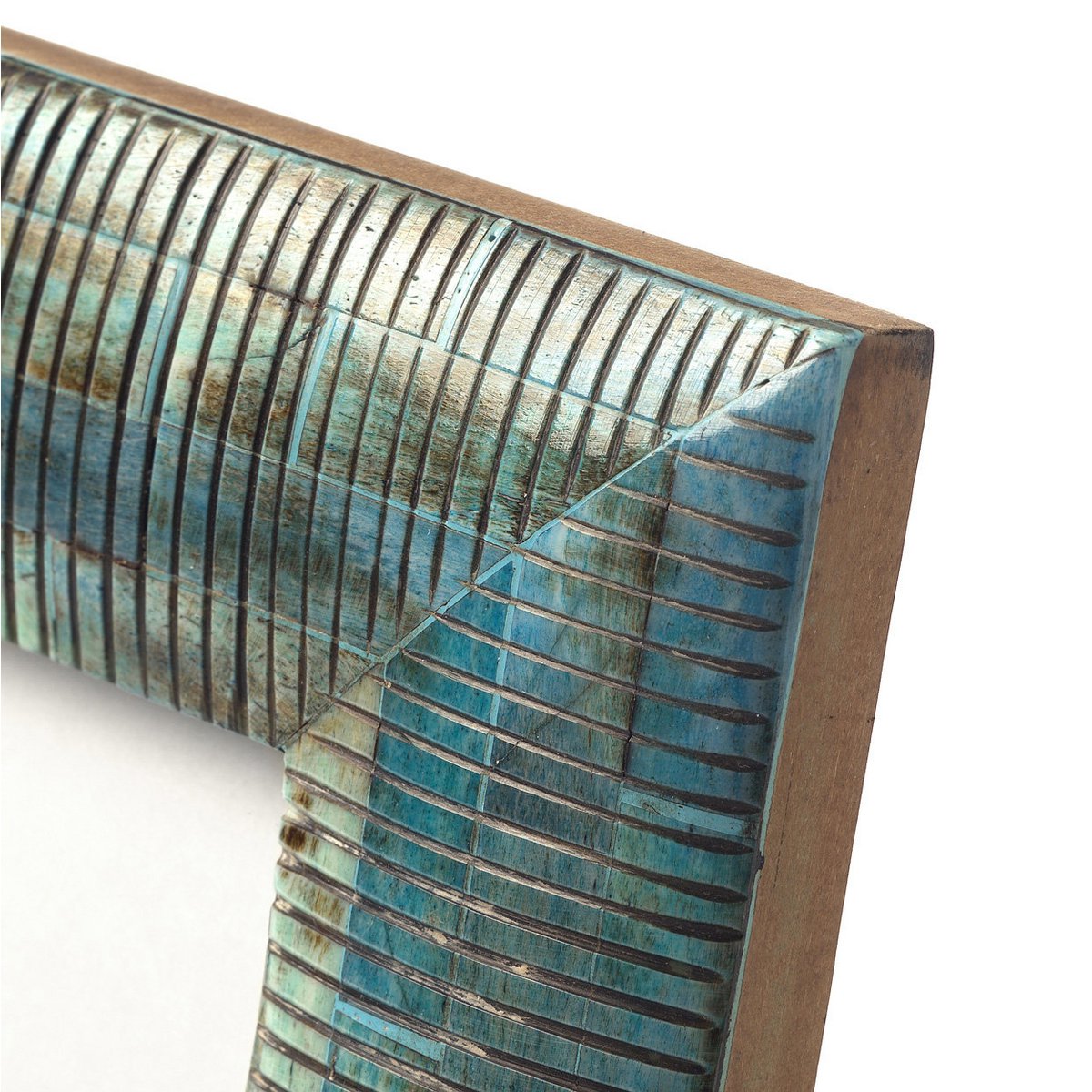 The Ocean Ripple Frame - Turquoise - 10x10 - LUXONAS HOME