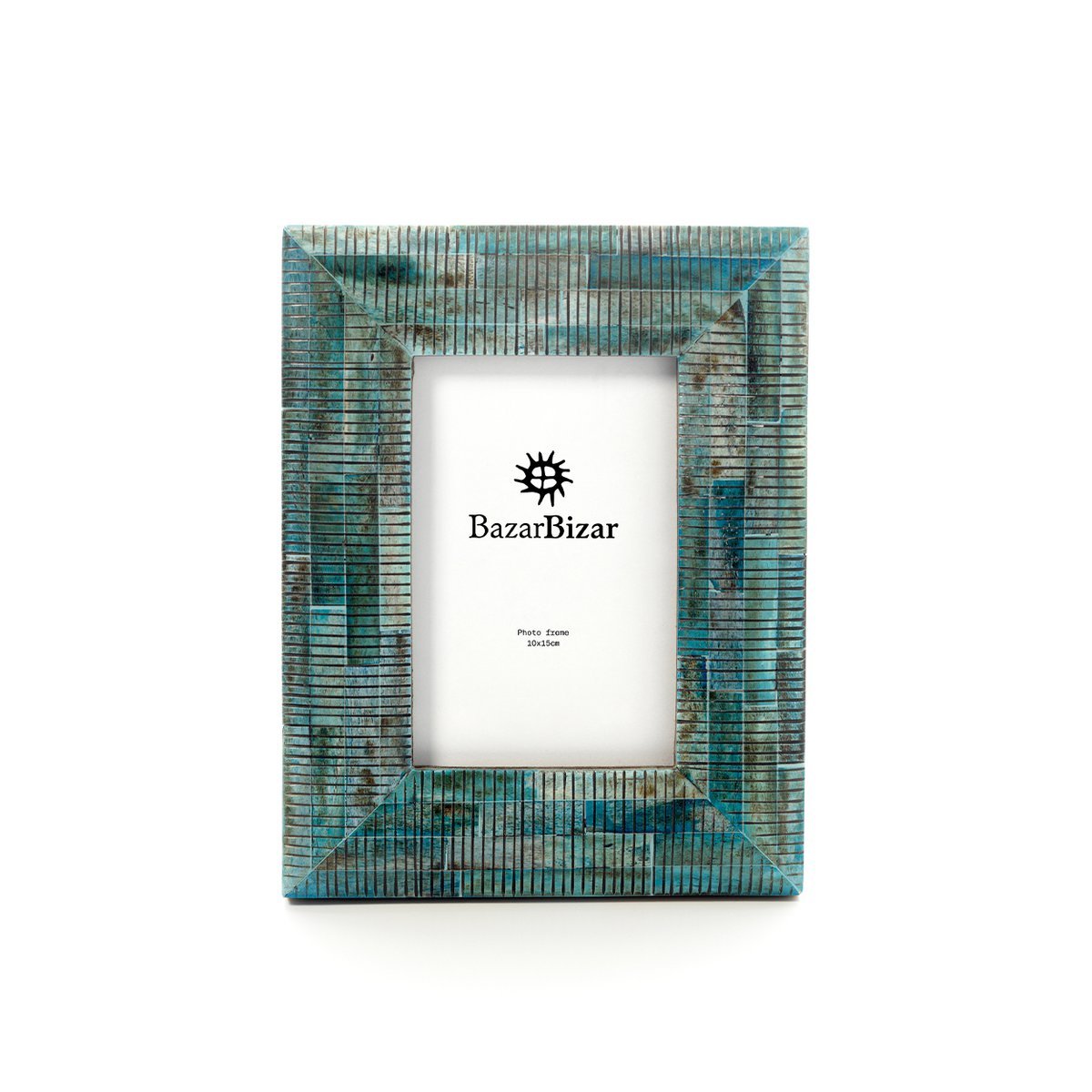 The Ocean Ripple Frame - Turquoise - 10x15 - LUXONAS HOME