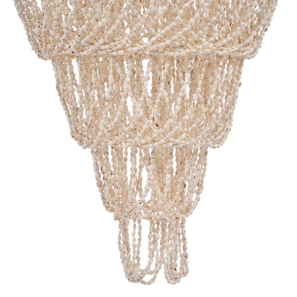 The Ocean Tower Shell Chandelier - Natural - L - LUXONAS HOME