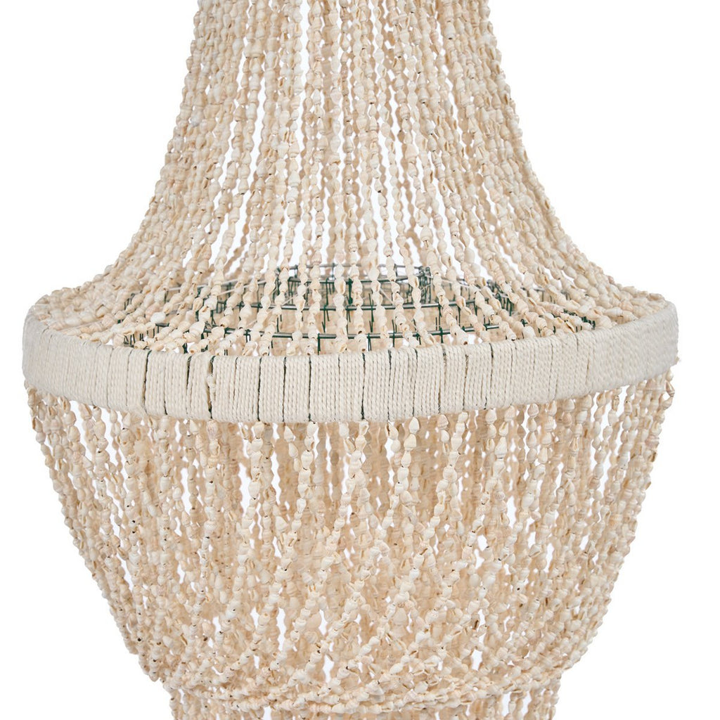 The Ocean Tower Shell Chandelier - Natural - L - LUXONAS HOME