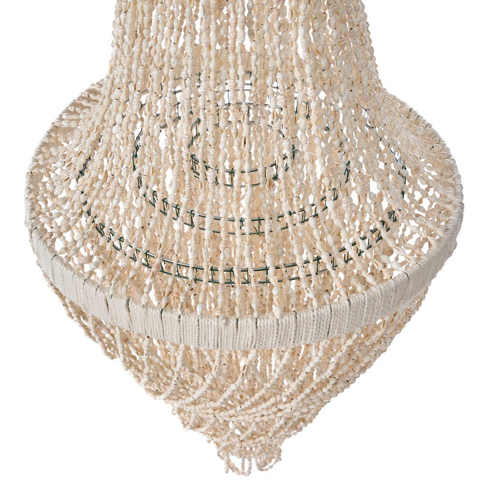 The Ocean Tower Shell Chandelier - Natural - L - LUXONAS HOME