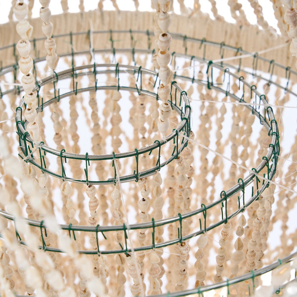 The Ocean Tower Shell Chandelier - Natural - L - LUXONAS HOME