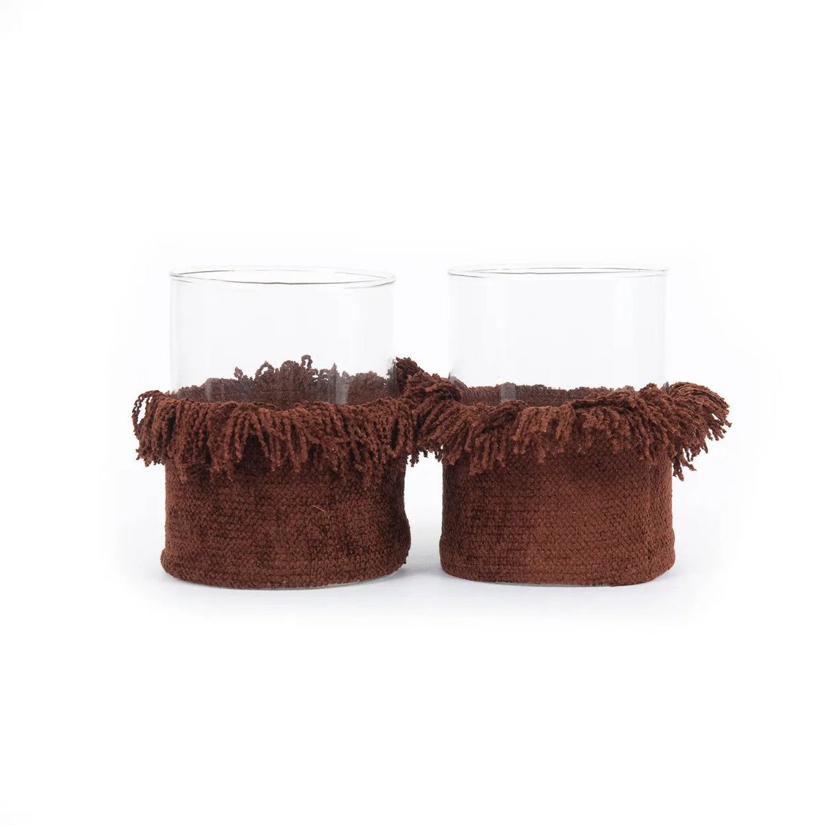 The Oh My Gee Candle Holder - Burgundy Velvet - L - LUXONAS HOME