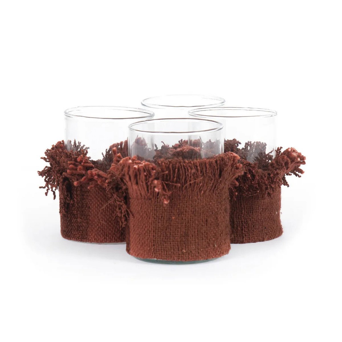 The Oh My Gee Candle Holder - Burgundy Velvet - M - LUXONAS HOME