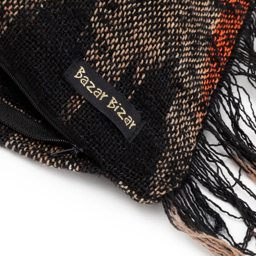 The Oh My Gee Cushion Cover - Black Orange - 60x60 - LUXONAS HOME