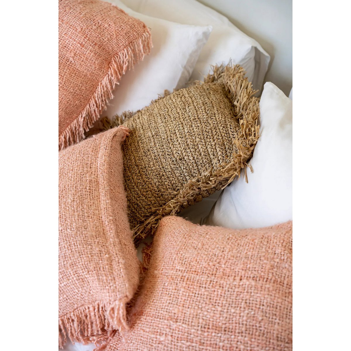 The Oh My Gee Cushion Cover - Salmon Pink - 60x60 - LUXONAS HOME