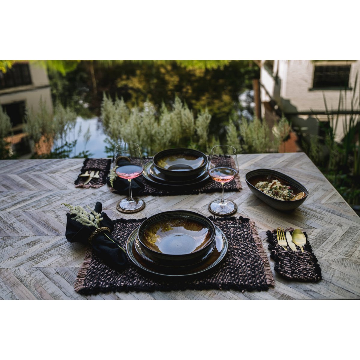 The Oh My Gee Placemat - Black Copper - LUXONAS HOME