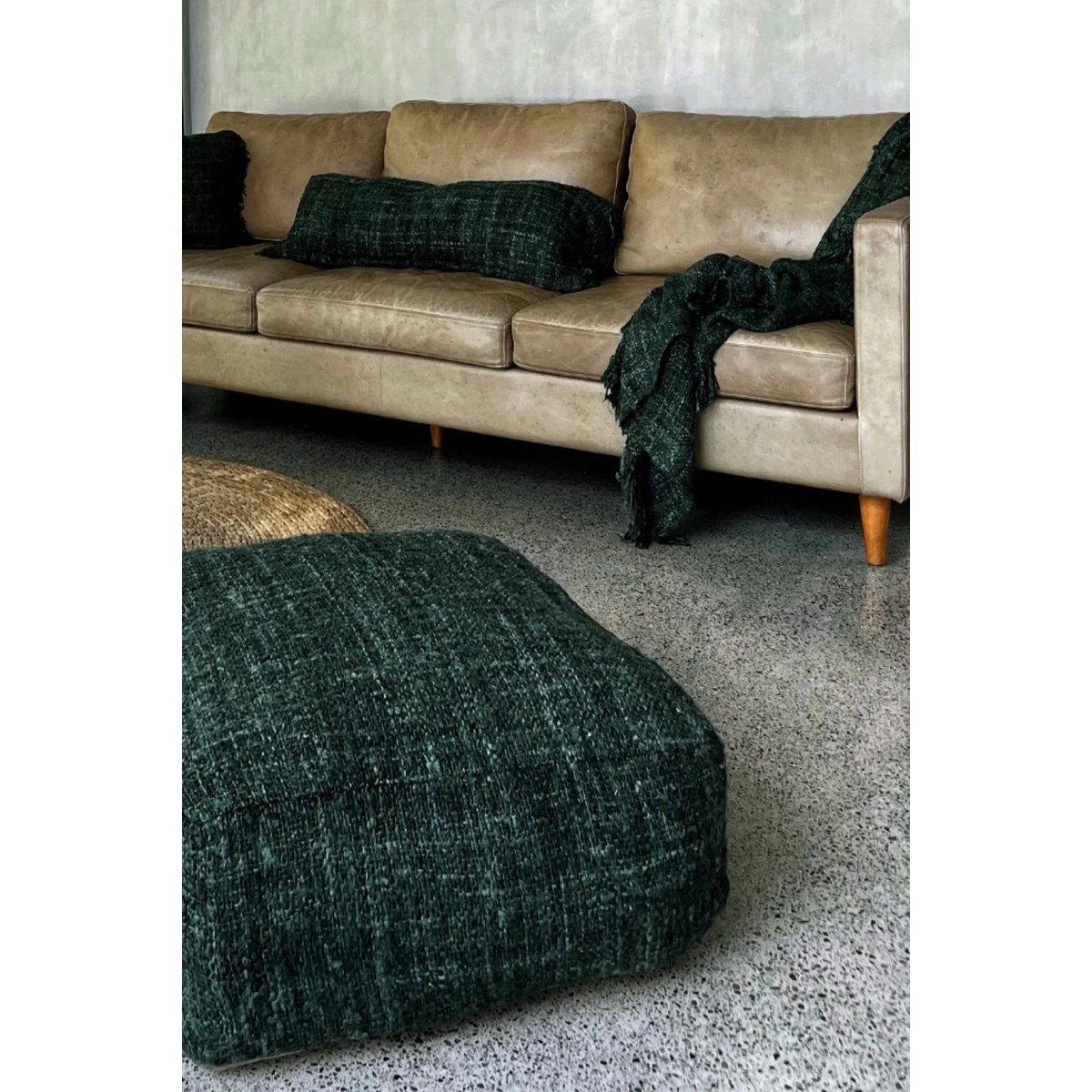 The Oh My Gee Pouffe - Forest Green - LUXONAS HOME