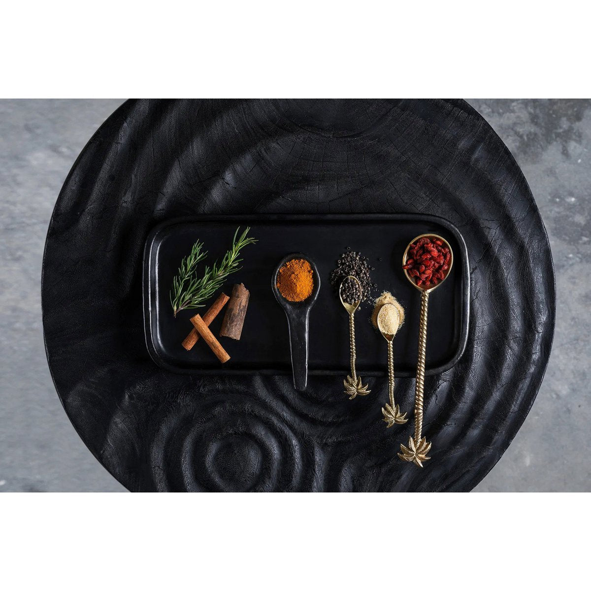 The Palm Tree Salad Spoon - Gold - LUXONAS HOME