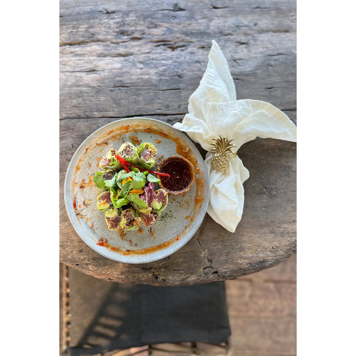 The Pineapple Napkin Ring - Gold - LUXONAS HOME