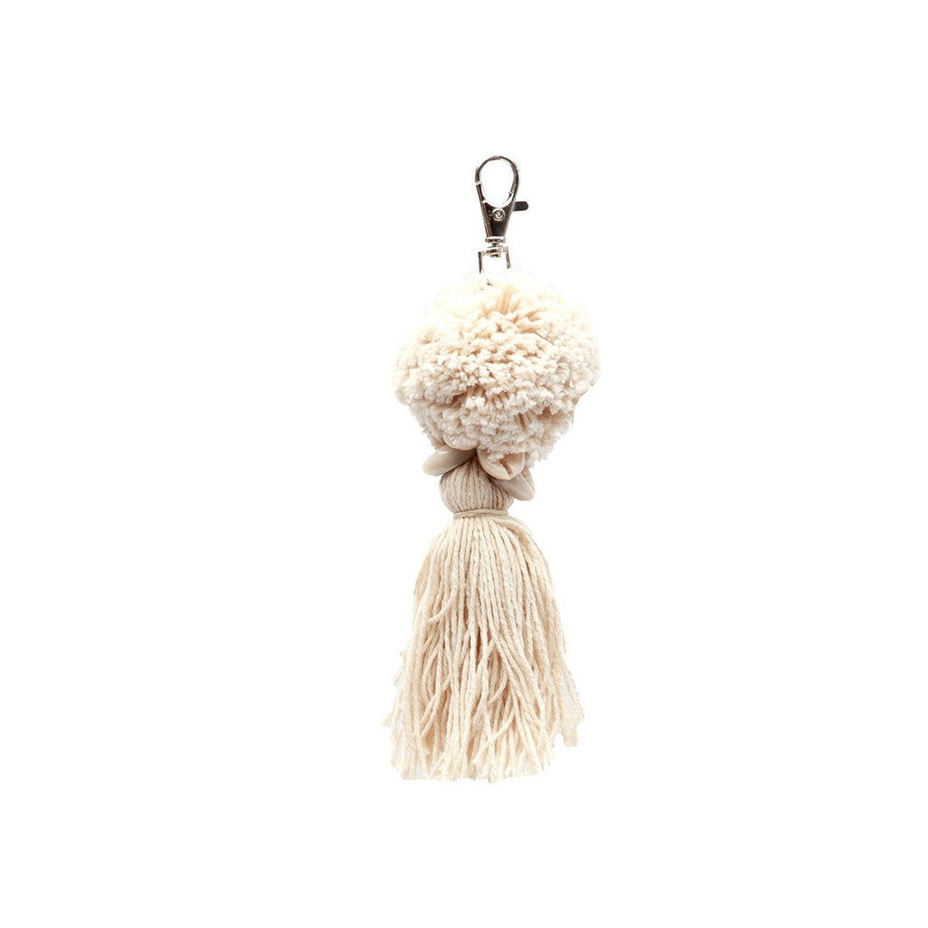 The Pompom Keychain - White - LUXONAS HOME
