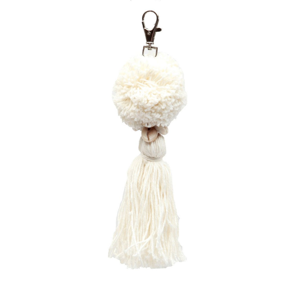 The Pompom Keychain - White - LUXONAS HOME
