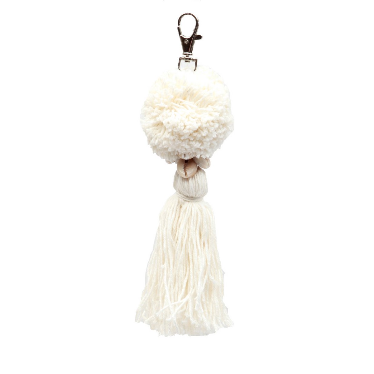 The Pompom Keychain - White - LUXONAS HOME