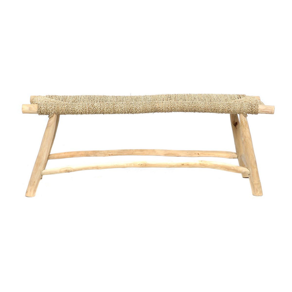 The Porto Seagrass Bench - Natural - L - LUXONAS HOME