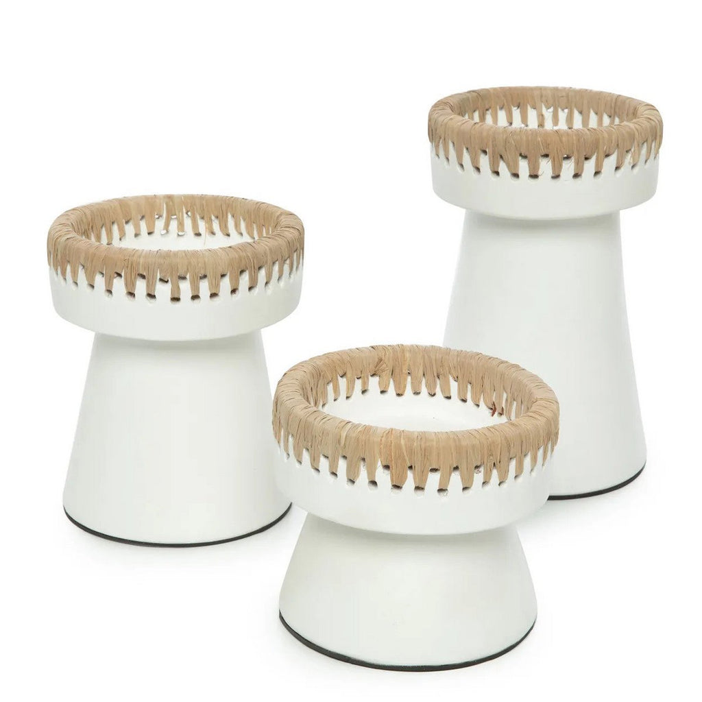 The Pretty Candle Holder - White Natural - M - LUXONAS HOME