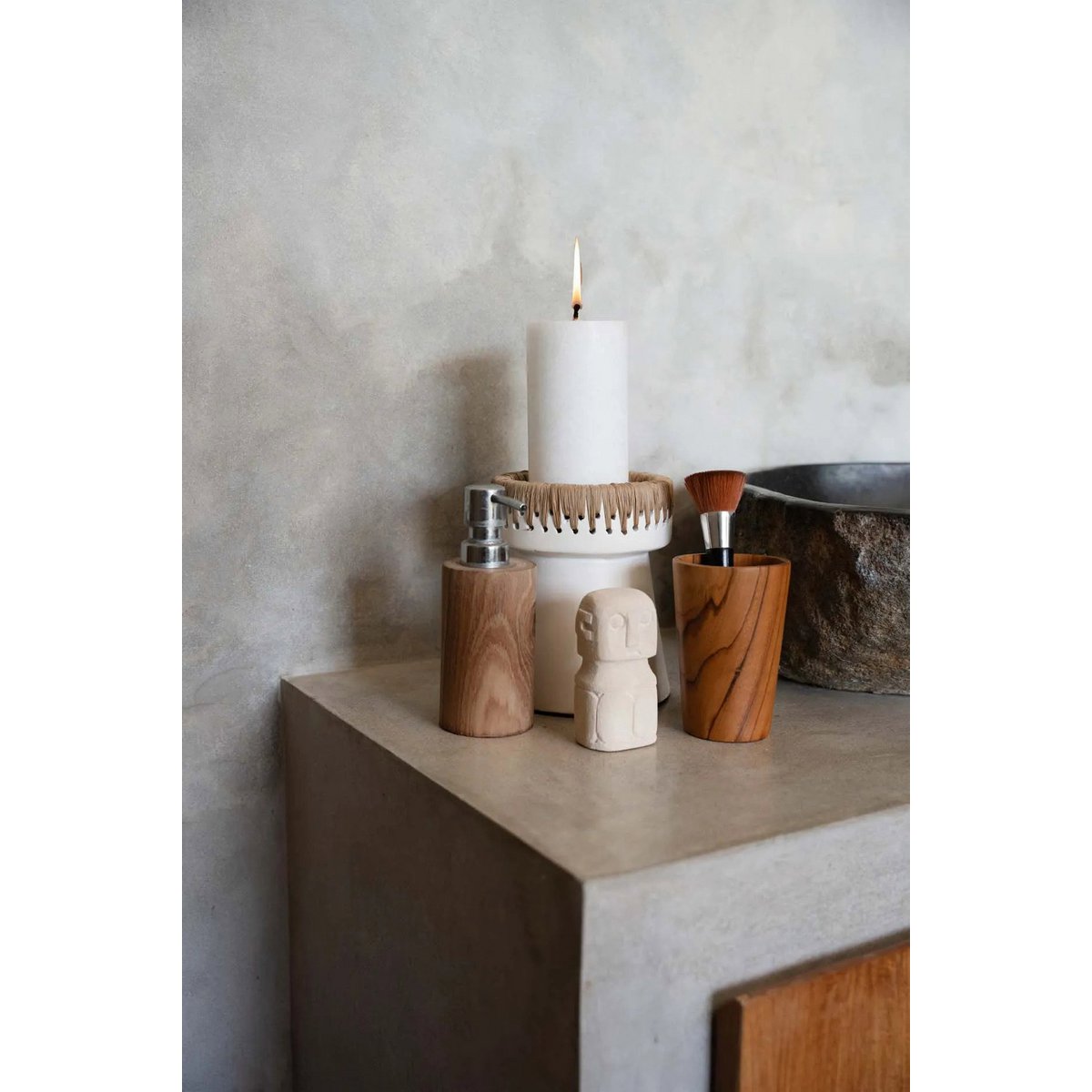 The Pretty Candle Holder - White Natural - M - LUXONAS HOME