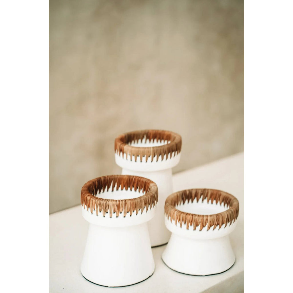 The Pretty Candle Holder - White Natural - S - LUXONAS HOME