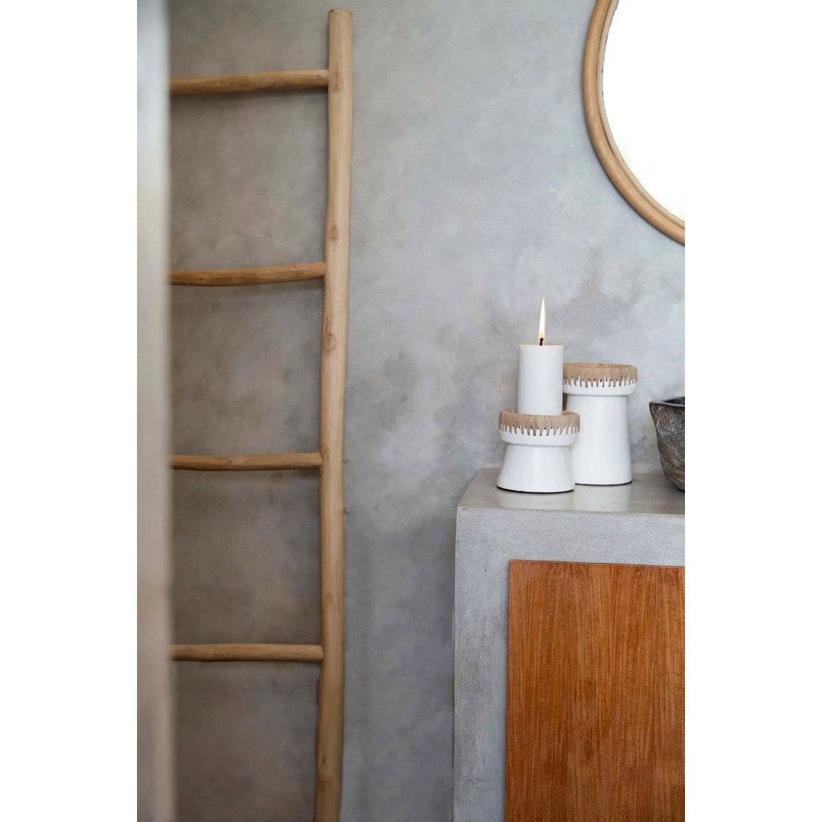 The Pretty Candle Holder - White Natural - S - LUXONAS HOME