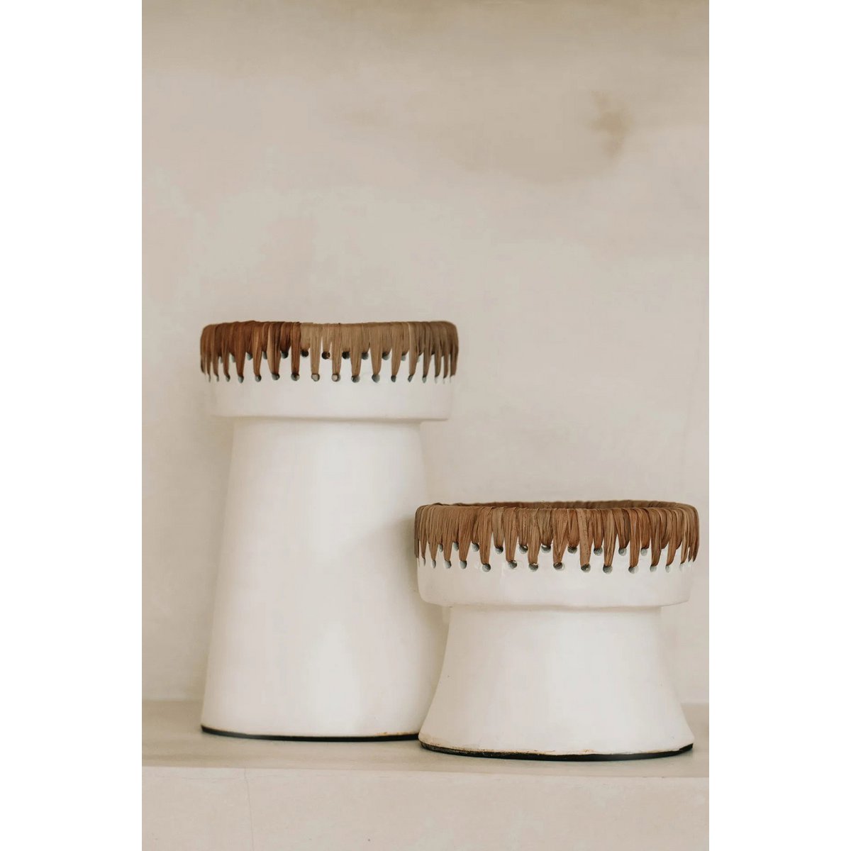The Pretty Candle Holder - White Natural - S - LUXONAS HOME