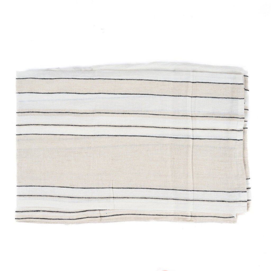 The Provence Tablecloth - Natural Black White - 150x250 - LUXONAS HOME