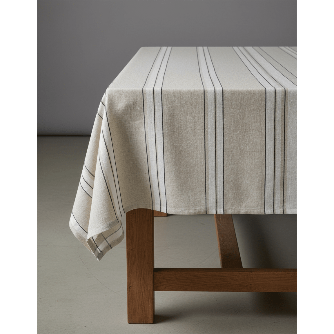 The Provence Tablecloth - Natural Black White - 150x250 - LUXONAS HOME
