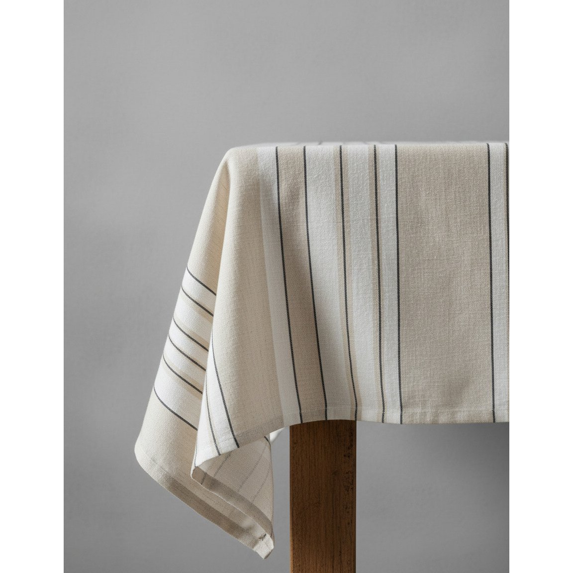 The Provence Tablecloth - Natural Black White - 150x250 - LUXONAS HOME