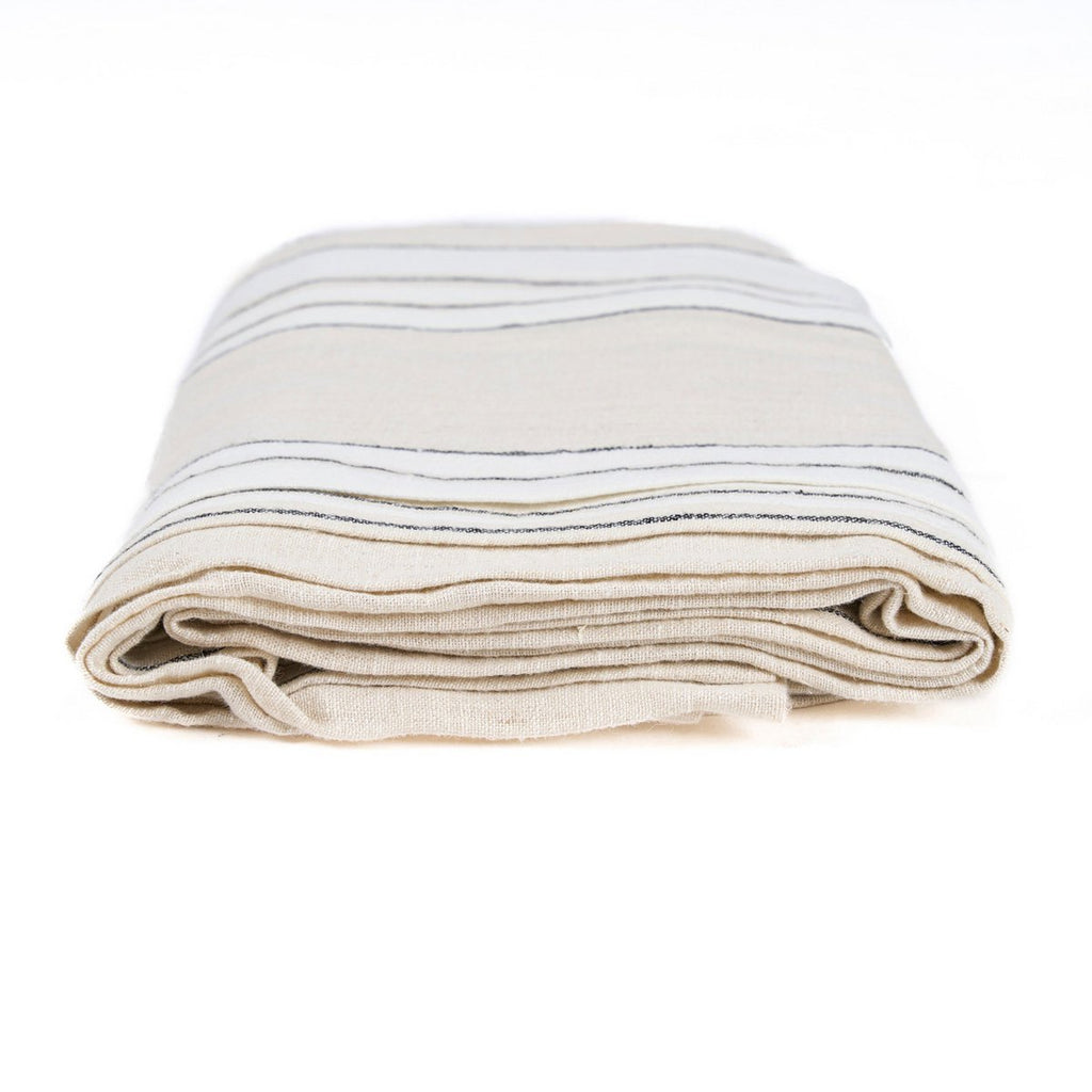 The Provence Tablecloth - Natural Black White - 150x250 - LUXONAS HOME