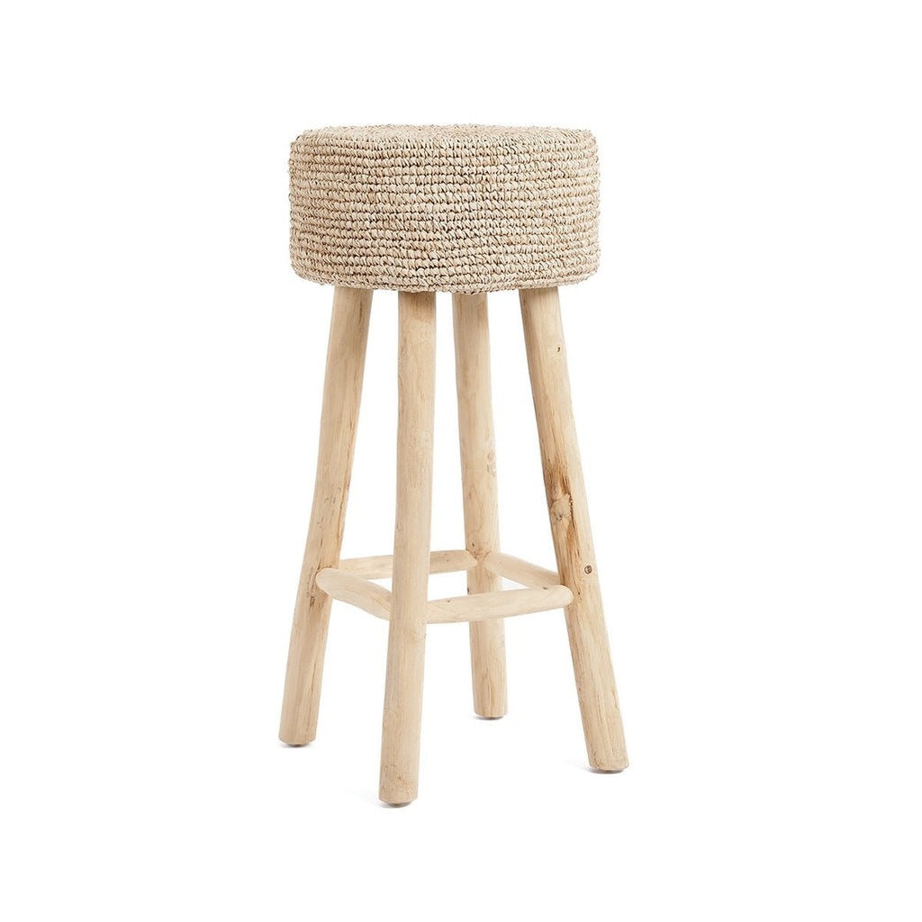 The Raffia Bar Stool - LUXONAS HOME