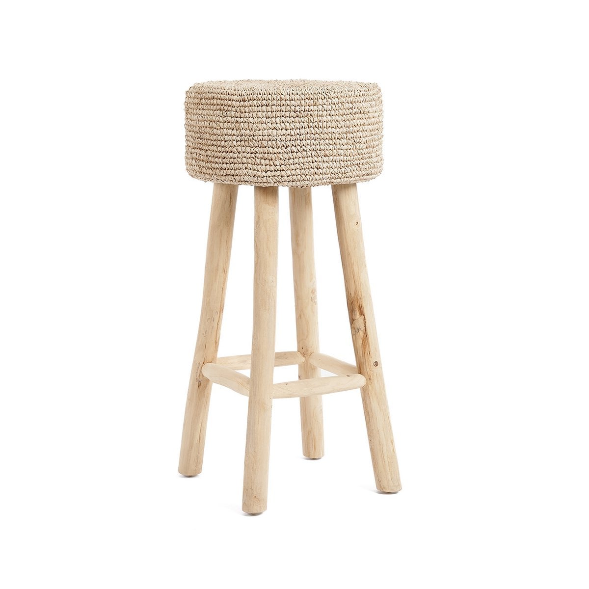 The Raffia Bar Stool - LUXONAS HOME