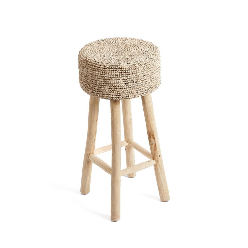 The Raffia Bar Stool - LUXONAS HOME