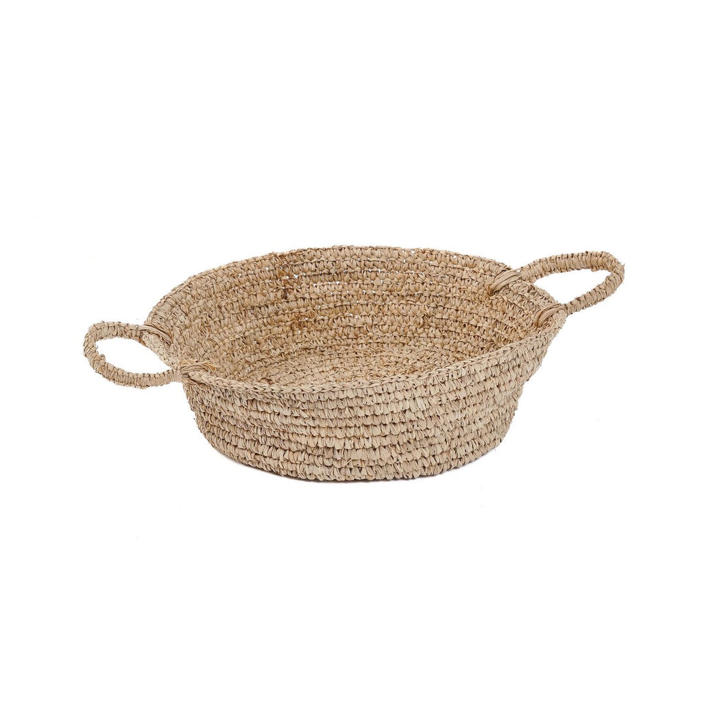 The Raffia Basket Trays - Natural - M - LUXONAS HOME