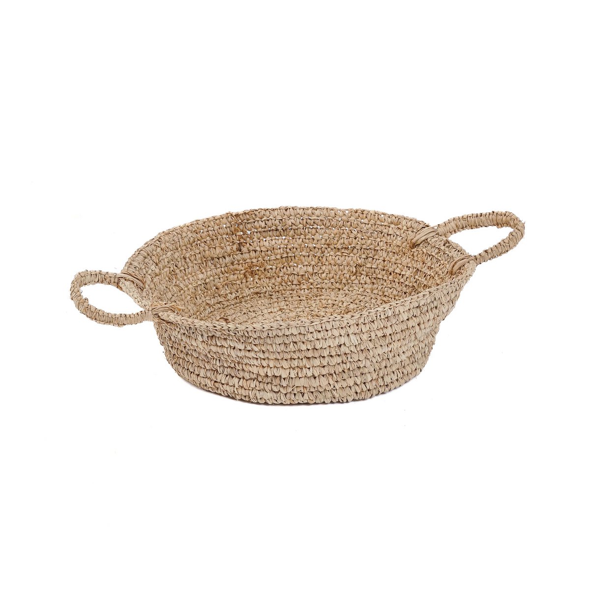 The Raffia Basket Trays - Natural - M - LUXONAS HOME