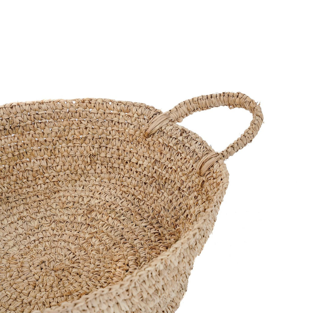 The Raffia Basket Trays - Natural - M - LUXONAS HOME