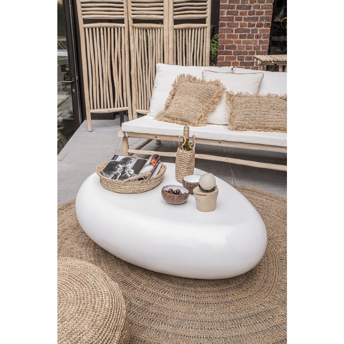 The Raffia Basket Trays - Natural - S - LUXONAS HOME