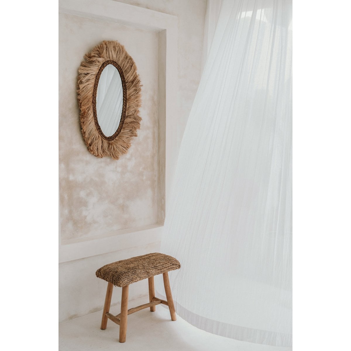 The Raffia Bench - Natural - LUXONAS HOME