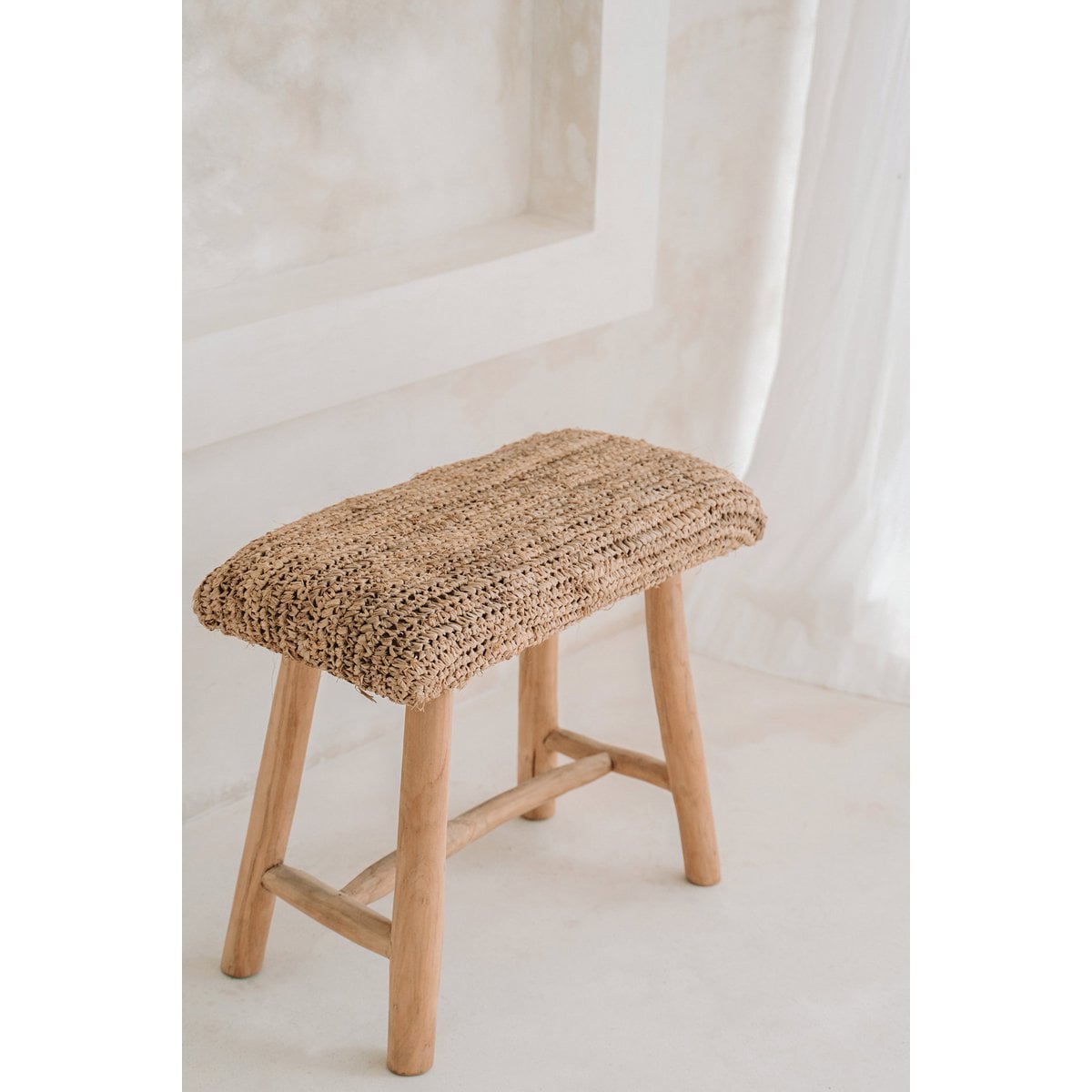 The Raffia Bench - Natural - LUXONAS HOME