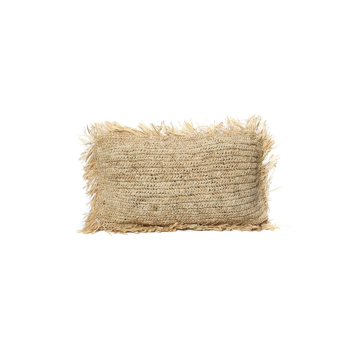 The Raffia Cushion Cover Rectangular - Natural - 30x50 - LUXONAS HOME