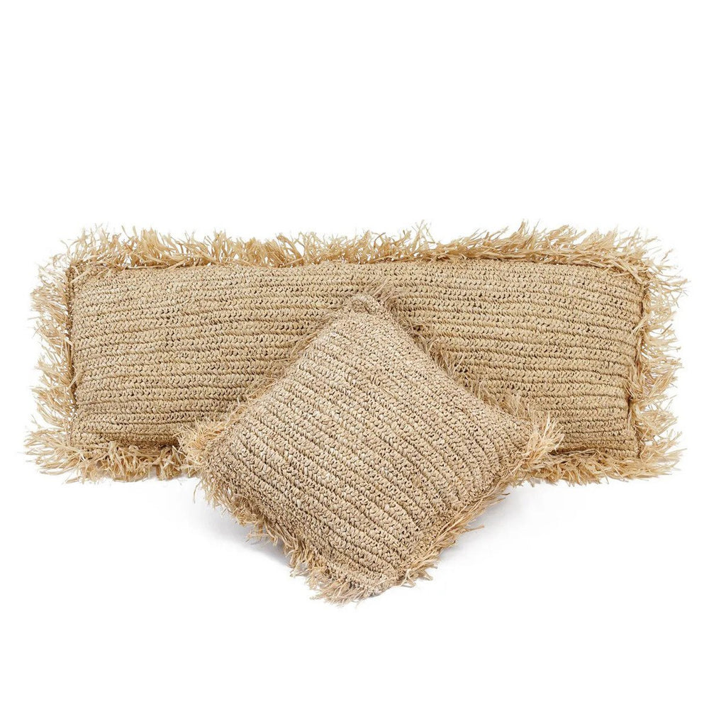The Raffia Cushion Cover Rectangular - Natural - 35x100 - LUXONAS HOME